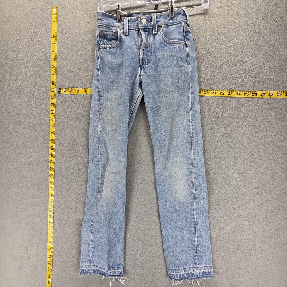 Vintage Levis 501 Jeans Womens Blue Light Wash Straight Made in USA Fits 22x27